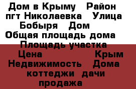 Дом в Крыму › Район ­ пгт.Николаевка › Улица ­ Бобыря › Дом ­ 26 › Общая площадь дома ­ 68 › Площадь участка ­ 200 › Цена ­ 3 950 000 - Крым Недвижимость » Дома, коттеджи, дачи продажа   